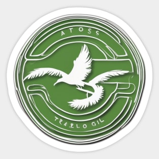 Soaring Eagle Emblem in Green and Silver No. 856 Sticker